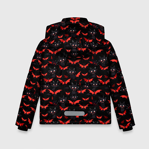 Зимняя куртка для мальчика Летучие мыши на Хеллоуин / 3D-Черный – фото 2