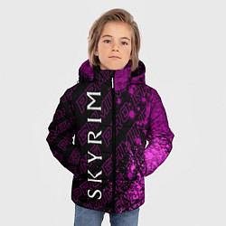 Куртка зимняя для мальчика Skyrim pro gaming: по-вертикали, цвет: 3D-черный — фото 2