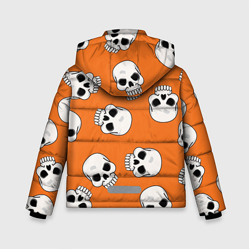 Зимняя куртка для мальчика Черепки для хэллоуина / 3D-Красный – фото 2