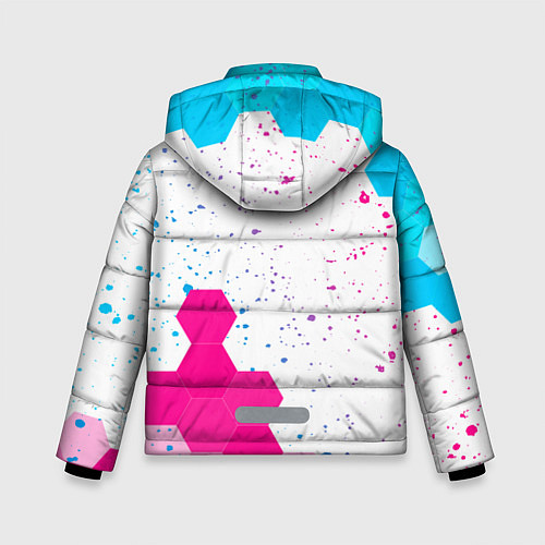 Зимняя куртка для мальчика Apex Legends neon gradient style вертикально / 3D-Черный – фото 2