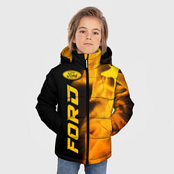Куртка зимняя для мальчика Ford - gold gradient по-вертикали, цвет: 3D-черный — фото 2