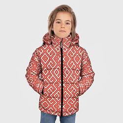 Куртка зимняя для мальчика Обережные узоры, цвет: 3D-светло-серый — фото 2