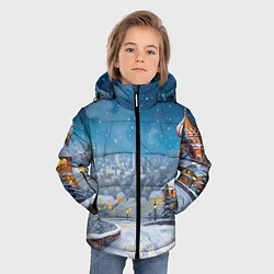 Куртка зимняя для мальчика Москва новый год, цвет: 3D-светло-серый — фото 2