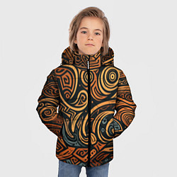 Куртка зимняя для мальчика Узор в викингском стиле, цвет: 3D-светло-серый — фото 2