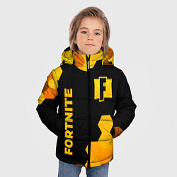 Куртка зимняя для мальчика Fortnite - gold gradient вертикально, цвет: 3D-черный — фото 2