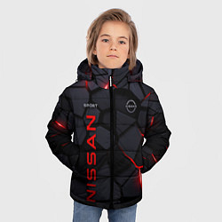 Куртка зимняя для мальчика Nissan - плиты с эффектом свечения, цвет: 3D-черный — фото 2