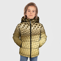 Куртка зимняя для мальчика Золотая сетка абстракция, цвет: 3D-светло-серый — фото 2
