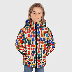 Куртка зимняя для мальчика Цветные зёрна, цвет: 3D-красный — фото 2