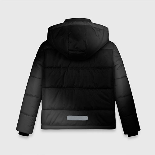Зимняя куртка для мальчика Rust glitch на темном фоне вертикально / 3D-Черный – фото 2