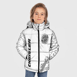 Куртка зимняя для мальчика Chrysler speed на светлом фоне со следами шин верт, цвет: 3D-черный — фото 2