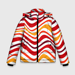 Куртка зимняя для мальчика Модные линии, цвет: 3D-светло-серый