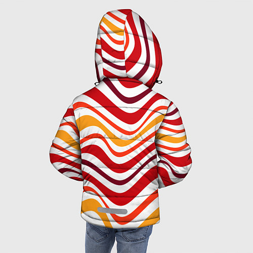 Зимняя куртка для мальчика Модные линии / 3D-Красный – фото 4