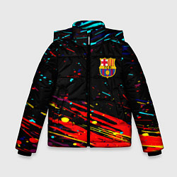 Куртка зимняя для мальчика Barcelona краски, цвет: 3D-светло-серый