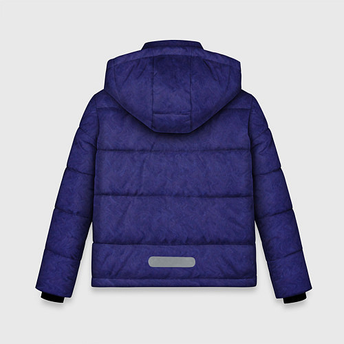 Зимняя куртка для мальчика Фиолетовая текстура волнистый мех / 3D-Черный – фото 2