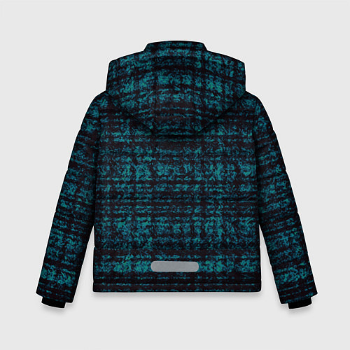 Зимняя куртка для мальчика Имитация ткани бирюзовый / 3D-Черный – фото 2