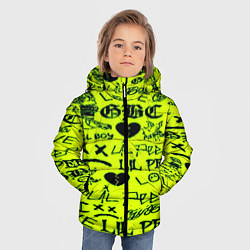 Куртка зимняя для мальчика Lil peep кислотный стиль, цвет: 3D-красный — фото 2