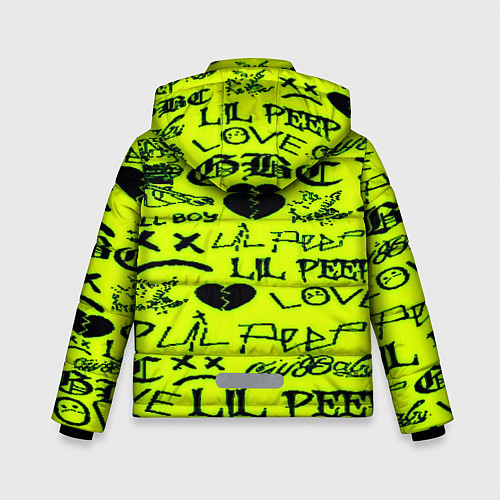 Зимняя куртка для мальчика Lil peep кислотный стиль / 3D-Черный – фото 2