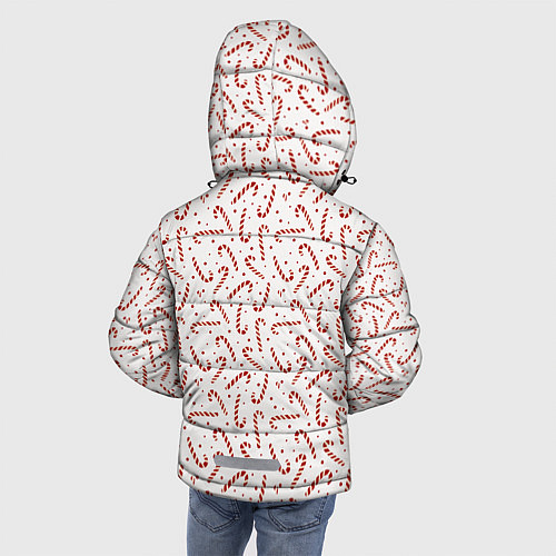 Зимняя куртка для мальчика Caramel cane new years pattern / 3D-Светло-серый – фото 4