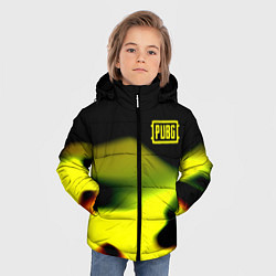 Куртка зимняя для мальчика PUBG gold abstraction steel geometry, цвет: 3D-светло-серый — фото 2