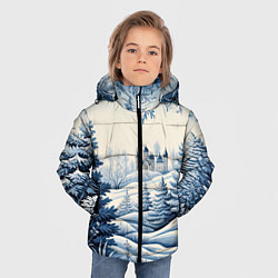 Куртка зимняя для мальчика Зимняя сказка 2024, цвет: 3D-красный — фото 2