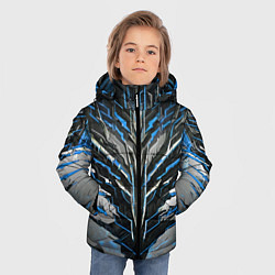 Куртка зимняя для мальчика Киберпанк доспех синий, цвет: 3D-черный — фото 2