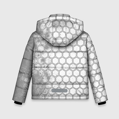 Зимняя куртка для мальчика Dead Space glitch на светлом фоне по-вертикали / 3D-Черный – фото 2