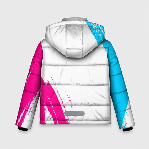 Зимняя куртка для мальчика Need for Speed neon gradient style вертикально / 3D-Черный – фото 2