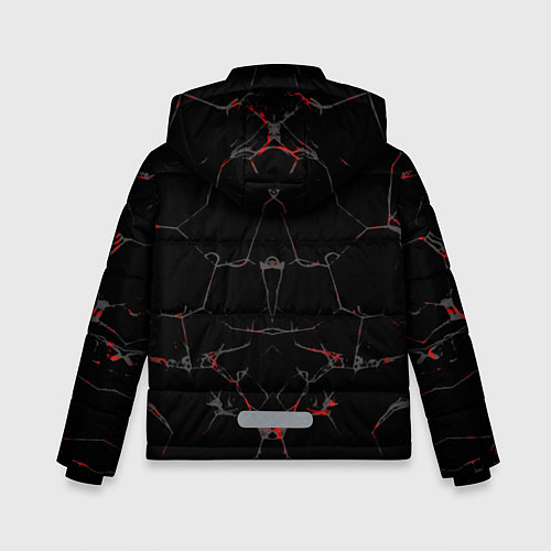 Зимняя куртка для мальчика Черные текстуры и трещины / 3D-Черный – фото 2