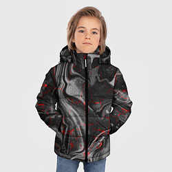 Куртка зимняя для мальчика Брызги краски и вода, цвет: 3D-красный — фото 2