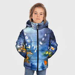 Куртка зимняя для мальчика После дождя акварель, цвет: 3D-красный — фото 2