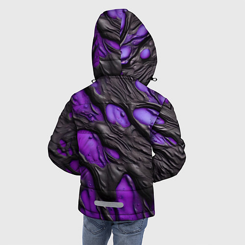 Зимняя куртка для мальчика Фиолетовая текучая субстанция / 3D-Красный – фото 4