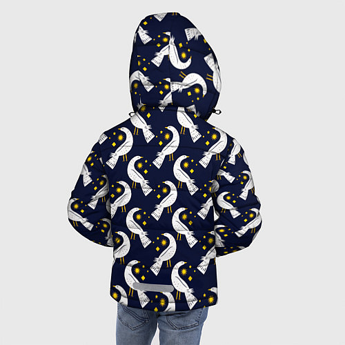Зимняя куртка для мальчика Ночная птица / 3D-Светло-серый – фото 4