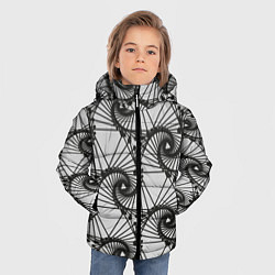 Куртка зимняя для мальчика Треугольник и линии, цвет: 3D-красный — фото 2