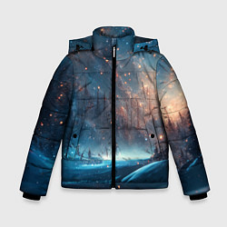 Куртка зимняя для мальчика Сказочный лес, цвет: 3D-красный