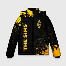 Куртка зимняя для мальчика The Sims - gold gradient вертикально, цвет: 3D-черный