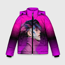 Куртка зимняя для мальчика Lil Peep фиолетовый лук, цвет: 3D-светло-серый