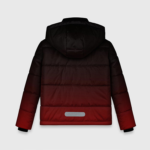 Зимняя куртка для мальчика Градиент от тёмного до тёмно красного / 3D-Черный – фото 2