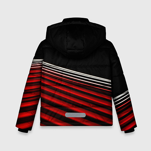 Зимняя куртка для мальчика Базовые элементы абстракции / 3D-Красный – фото 2