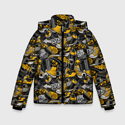 Куртка зимняя для мальчика Graffiti style, цвет: 3D-светло-серый