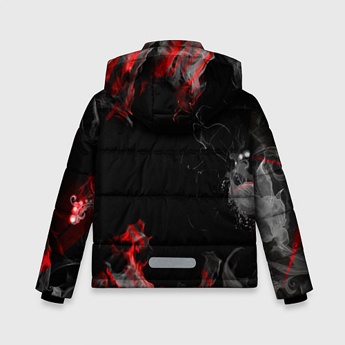 Зимняя куртка для мальчика Дым и текстуры / 3D-Черный – фото 2
