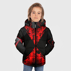 Куртка зимняя для мальчика Иероглифы и текстуры, цвет: 3D-черный — фото 2