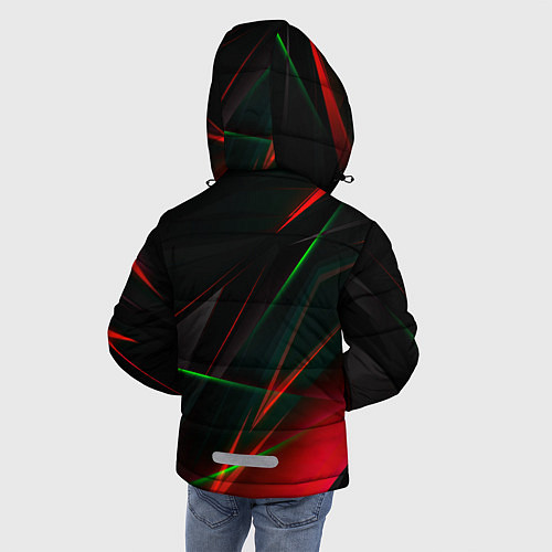 Зимняя куртка для мальчика Текстуры хрусталь / 3D-Красный – фото 4