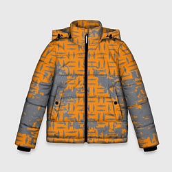 Куртка зимняя для мальчика Старый металл, цвет: 3D-светло-серый