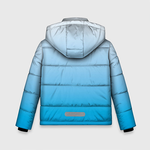 Зимняя куртка для мальчика Небесный голубой градиент / 3D-Черный – фото 2