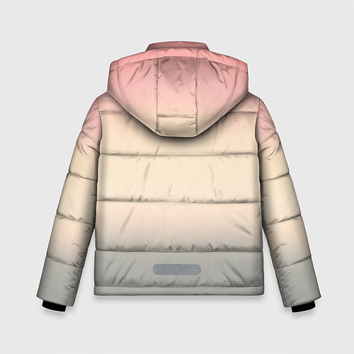 Зимняя куртка для мальчика Персиковый и серый градиент / 3D-Черный – фото 2