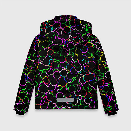 Зимняя куртка для мальчика Неоновые шарики / 3D-Черный – фото 2