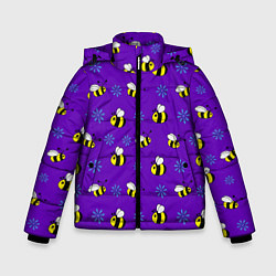 Куртка зимняя для мальчика Bees, цвет: 3D-светло-серый
