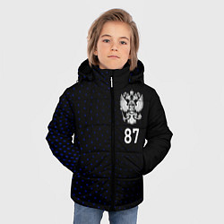 Куртка зимняя для мальчика Республика Коми - синие крапинки, цвет: 3D-светло-серый — фото 2
