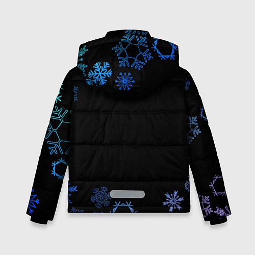Зимняя куртка для мальчика Переливающиеся снежинки / 3D-Черный – фото 2