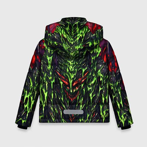 Зимняя куртка для мальчика Green and red slime / 3D-Светло-серый – фото 2